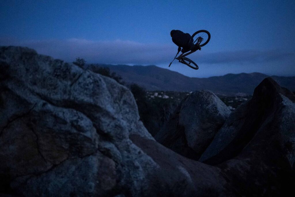 Mountain biking after dusk