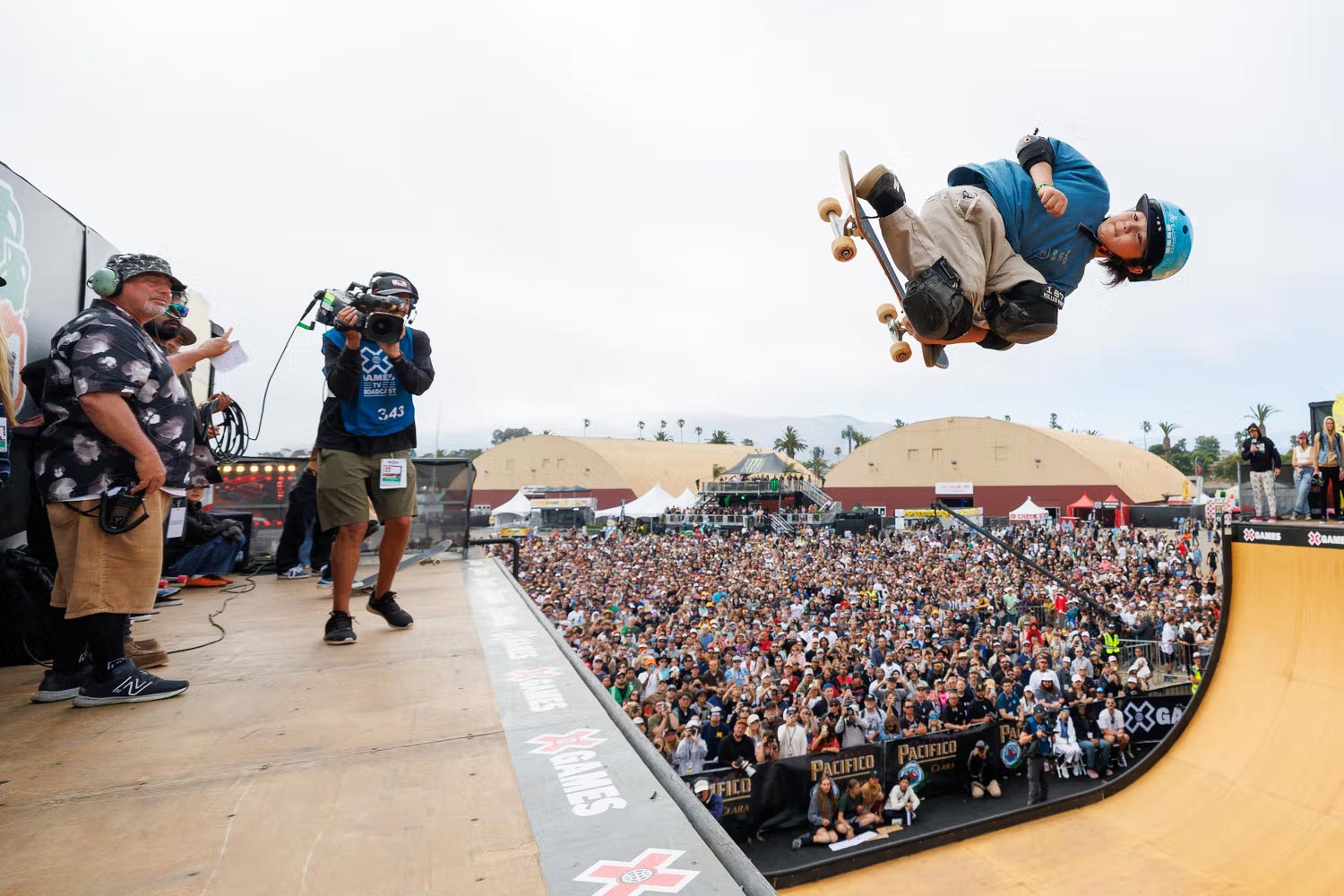 Vert ramp skateboarder at Ventura 2024