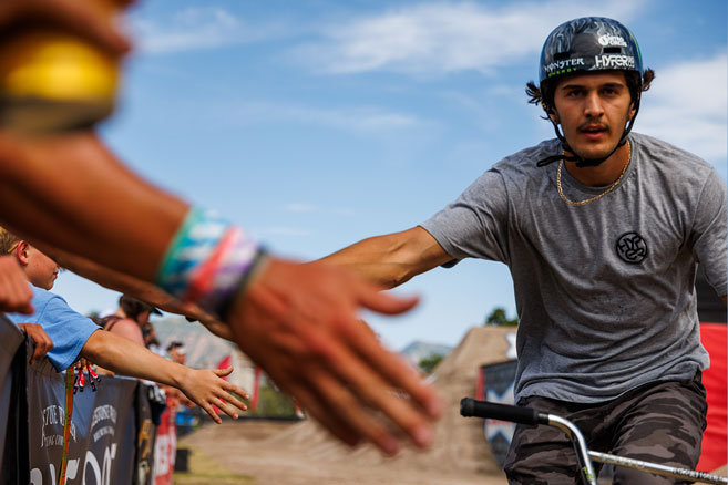 Brady Baker competing in BMX Dirt at X Games Salt Lake City 2025