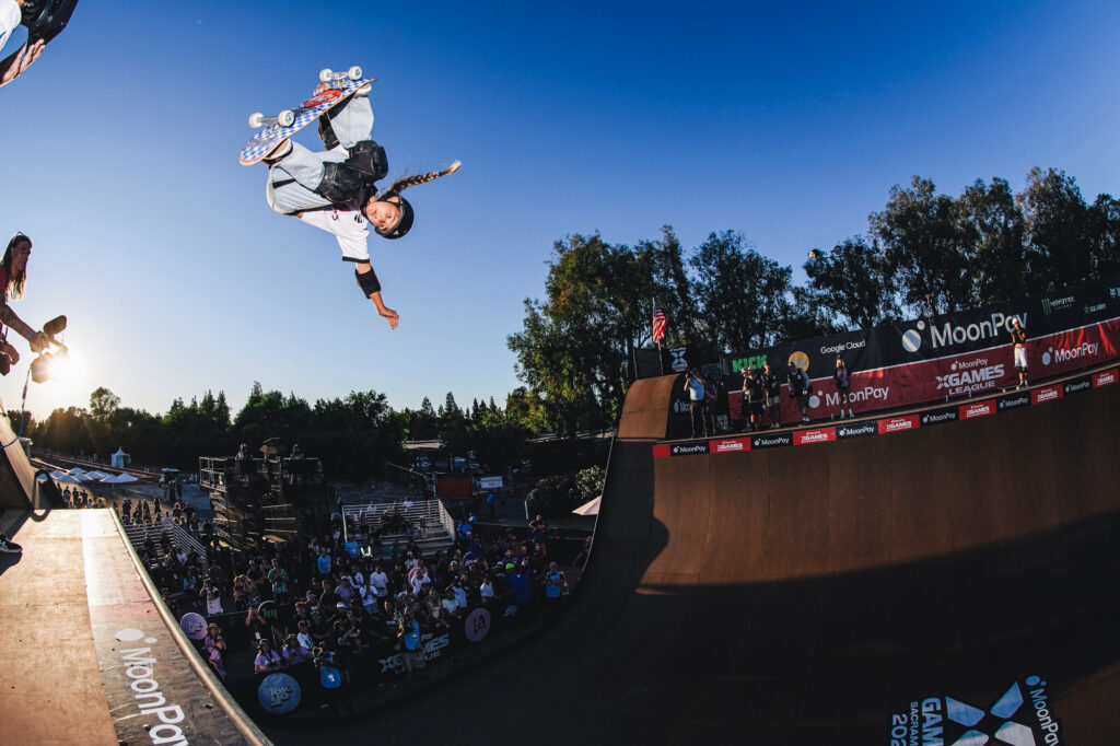 MoonPay Women’s Skateboard Vert Final, MoonPay X Games Sacramento 2026. Photo Credit: Ballaard/X Games