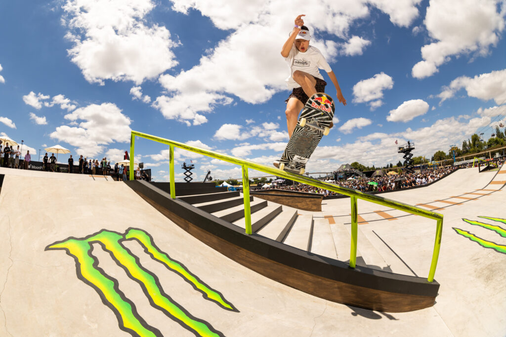 Ginwoo Onodera (XC NY), Monster Energy Men’s Skateboard Street, MoonPay X Games Sacramento 2026. Photo Credit: Durso/X Games
