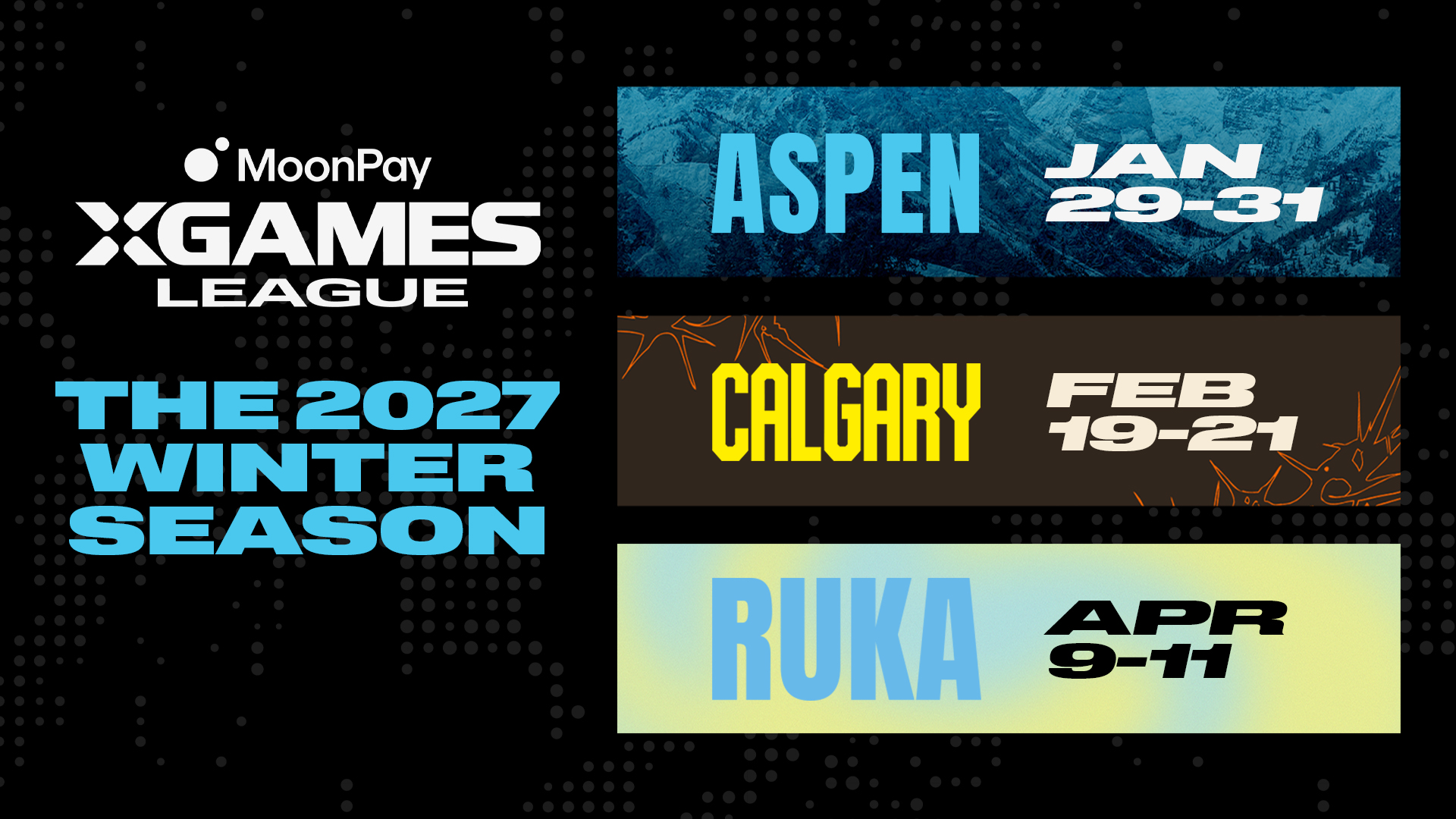 MoonPay X Games League Goes Global for Inaugural Winter Season with Three Stops Across North America and Europe